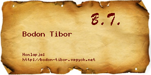 Bodon Tibor névjegykártya