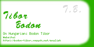 tibor bodon business card